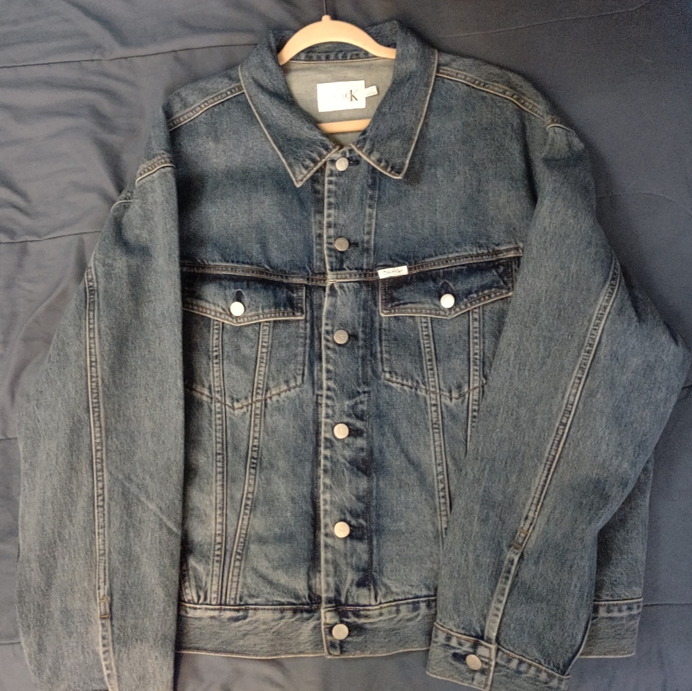 Palace x Calvin Klein CK1 Sandstone Indigo Denim Jean Jacket XL